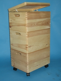 WOODEN BOXES SET WITH WHEELS ( 3 pcs.) 400x300x680mm  