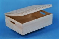 Wooden box with lid 600x400x150mm